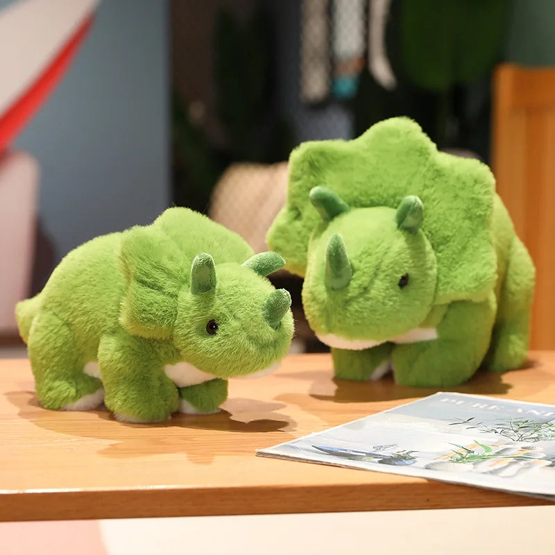 Pickle Green Baby Triceratops Stuffed Animal