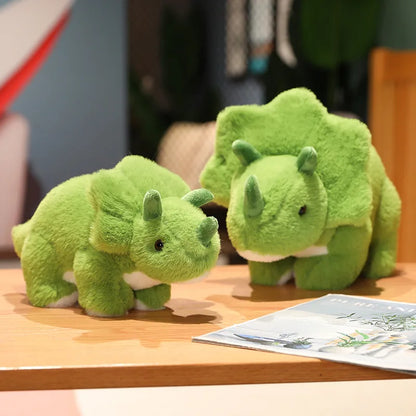 Pickle Green Baby Triceratops Stuffed Animal