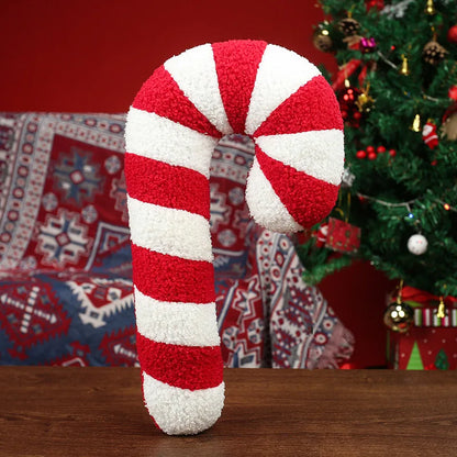 Candy Cane Plush Pillow