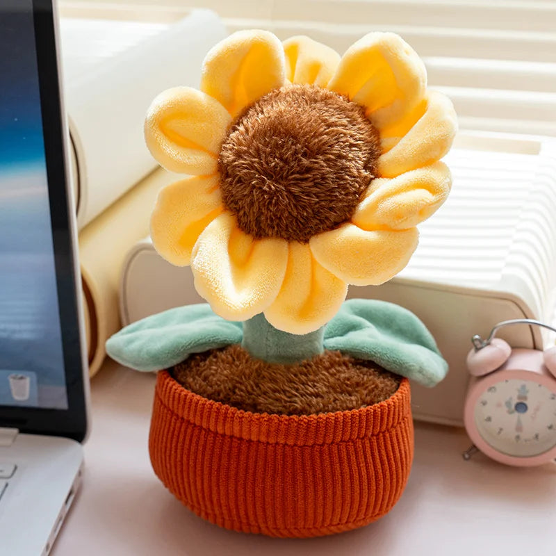 Mini Sunflower Plant Plush with Velcro