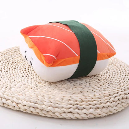 Salmon Nigiri with Seaweed Plushie Cushion
