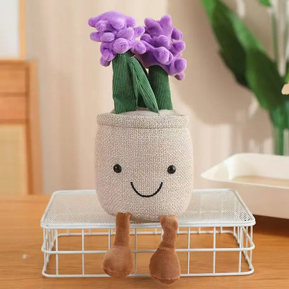 Floral Cactus Potted Plant Plushie