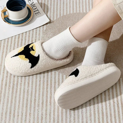 Bat Moon Plush Slippers