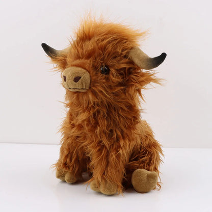 Highland Cattle Cow Plushie Baby Calf 11.4" Stuffed Animal