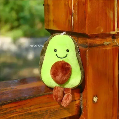 Mini Avocado Cartoon Plushie Keychain