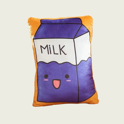 Milk Box Printed Plushie Pillow