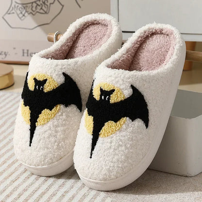 Bat Moon Plush Slippers