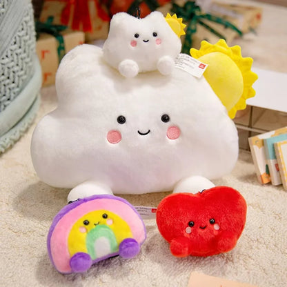 Smiling Purple Pastel Rainbow Plushie