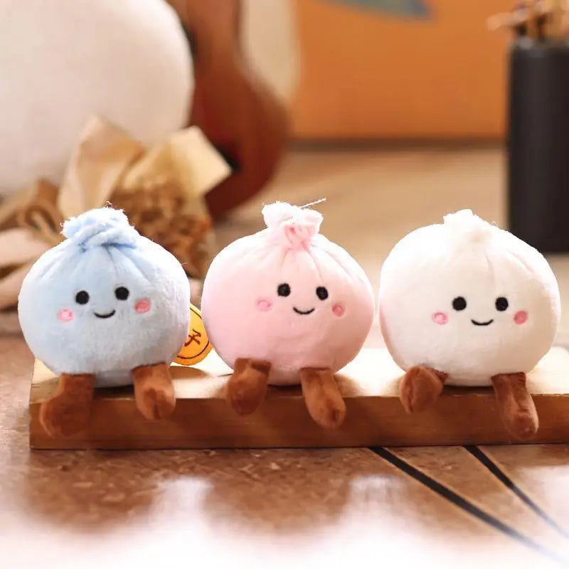Dim Sum Steamed Bun Plushie Keychain
