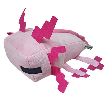 Digital Axolotl Plushie Pixel Stuffed Animal