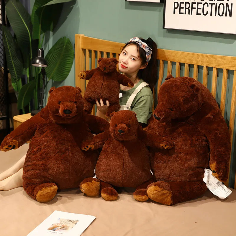 Grizzly Brown Teddy Bear Plushie 13.7"-37.4" Stuffed Animal