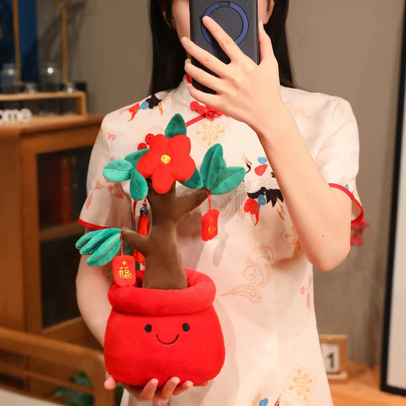 Gold Sycee Ingot Wealth & Prosperity Plushie Tree
