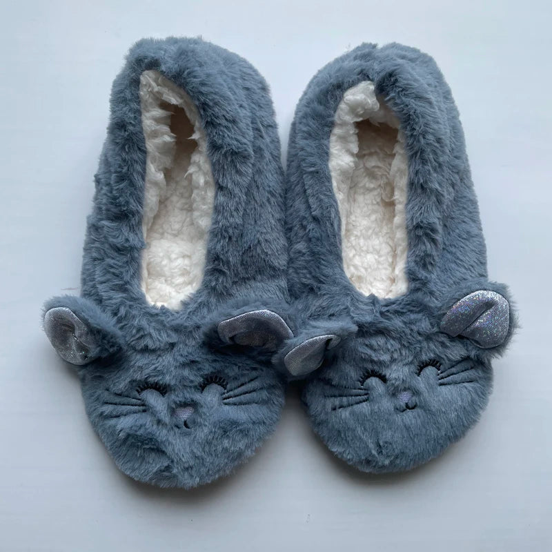 Mouse Plush Slippers