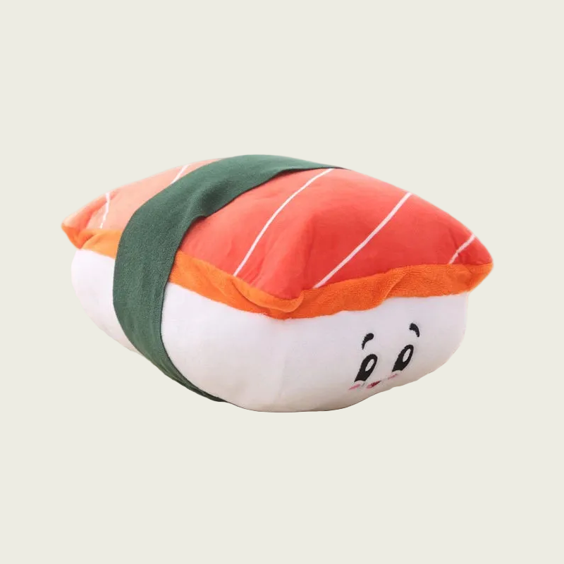 Salmon Nigiri with Seaweed Plushie Cushion