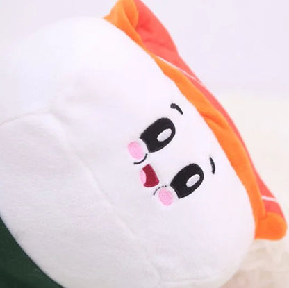 Salmon Nigiri with Seaweed Plushie Cushion