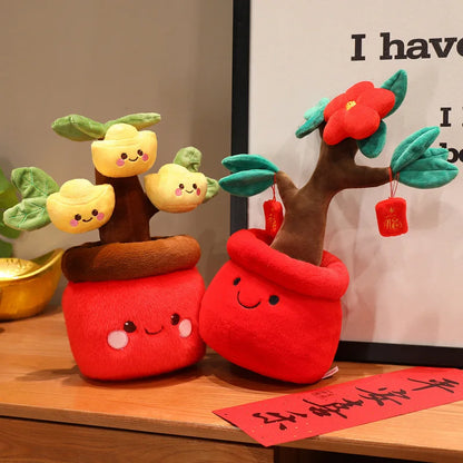 Gold Sycee Ingot Wealth & Prosperity Plushie Tree