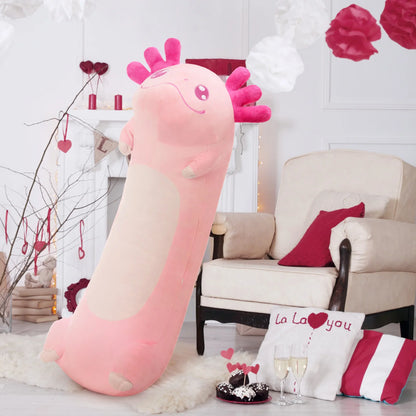 Axolotl Body Pillow Plushie Long Stuffed Animal