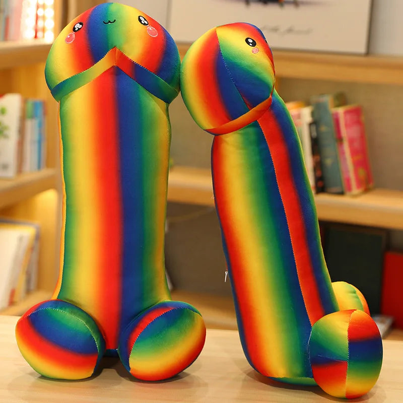 Rainbow Penis Plush Pillow Dick Plushie