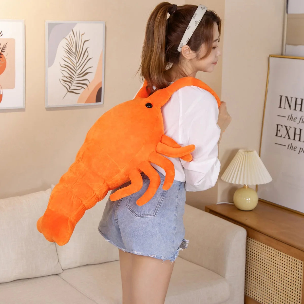 Orange Crawfish Plush Toy