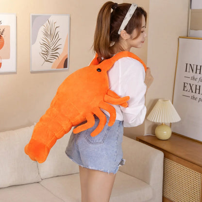 Orange Crawfish Plush Toy