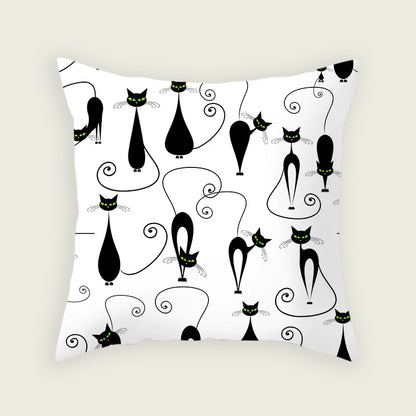 Green Eye Cats Everywhere Plush Pillow Case