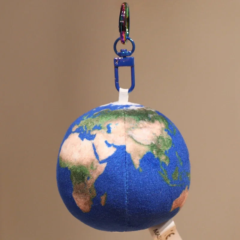 Micro Earth Daytime Planet Plush Keychain