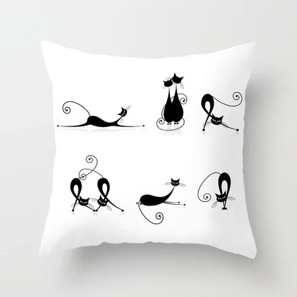 Cat Activities Plush Pillow Case