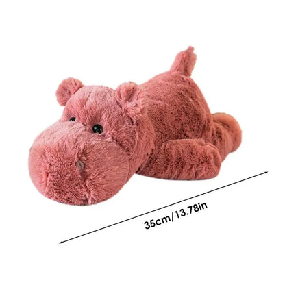 Weighted Berry Red Hippopotamus Dinosaur Stuffed Animal Plush Toy