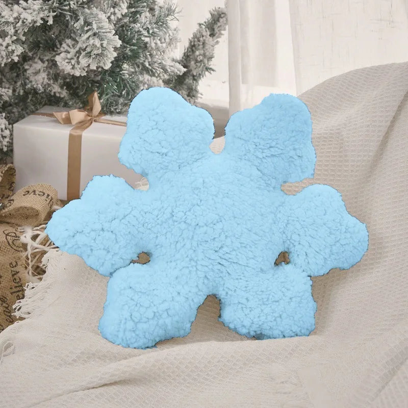 Plush Snowflake Pillow