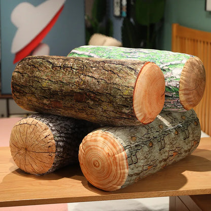 Red Maple Tree Wooden Log Plush