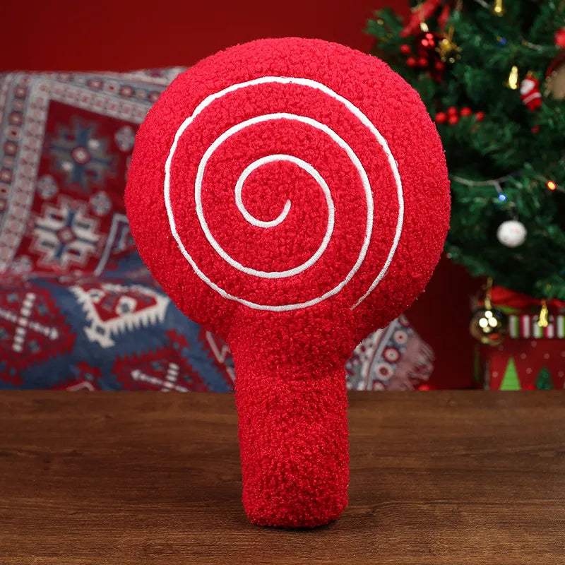 Peppermint Lollipop Plush Pillow