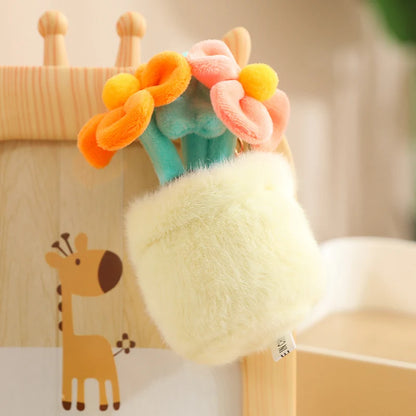 Multi-Color Potted Plush Plant Keychain