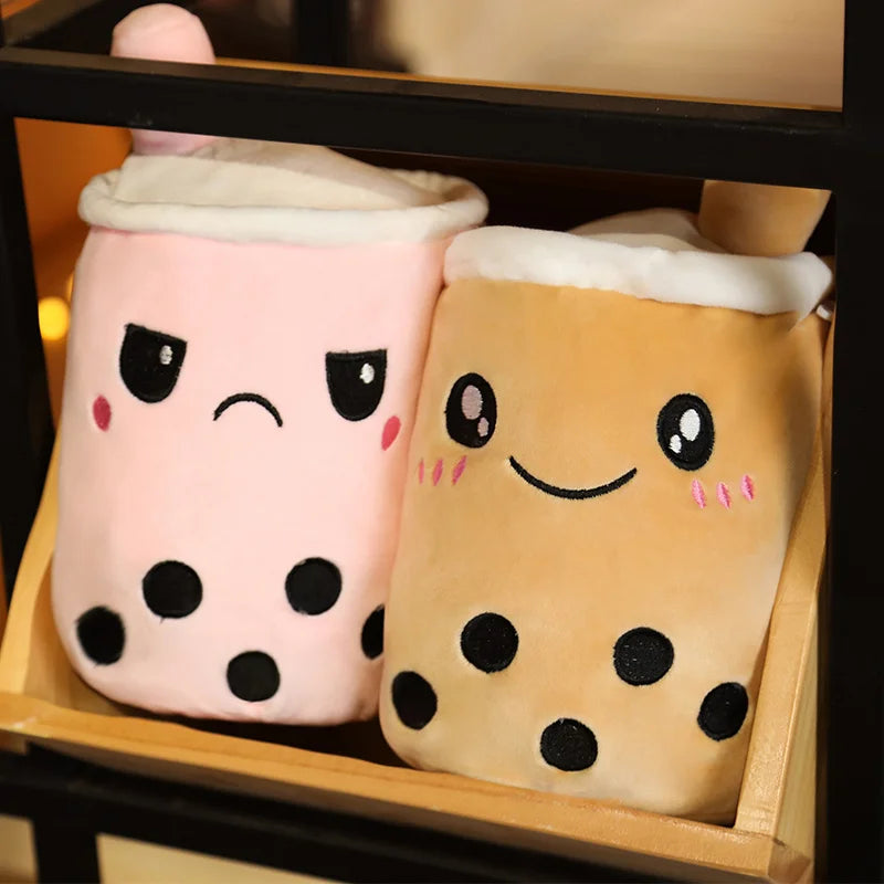 5.8" Reversible Bubble Boba Milk Tea 2-Flavor Plushies