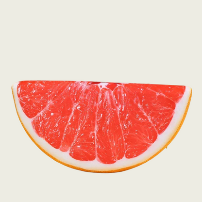 Half Grapefruit Slice Printed Fruit Pillow