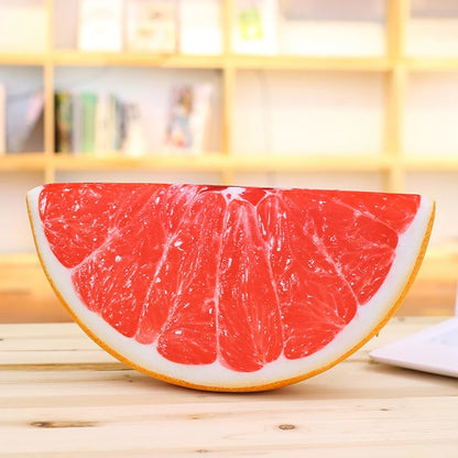 Half Grapefruit Slice Printed Fruit Pillow
