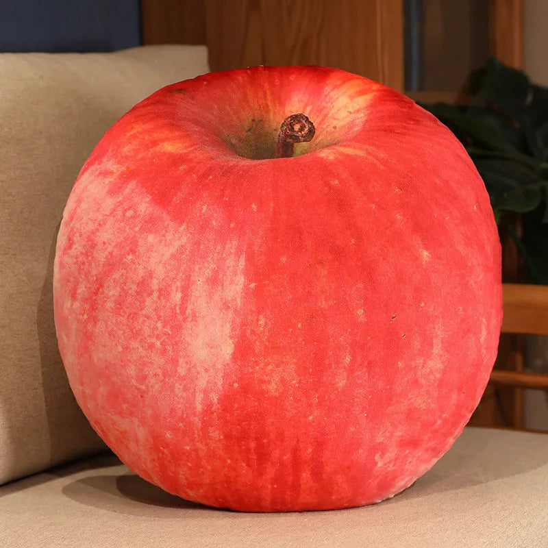 Apple Printed Fruit Plush Cushion