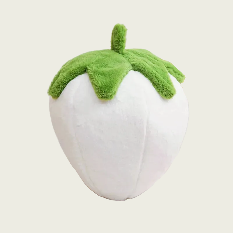White Strawberry Pineberry Plush Pillow