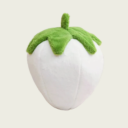 White Strawberry Pineberry Plush Pillow