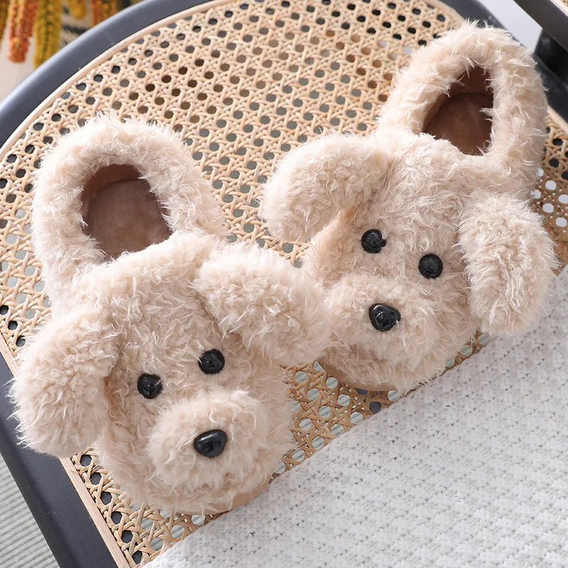 Toy Poodle Plush Slippers