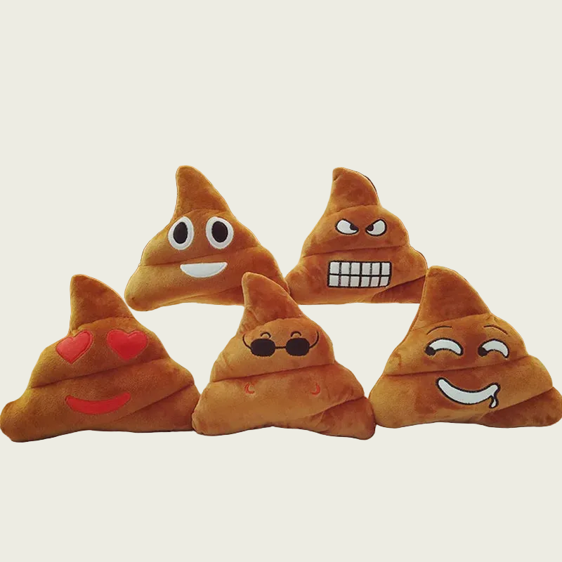 Expressive Poop Emoji Plush