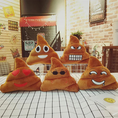 Expressive Poop Emoji Plush