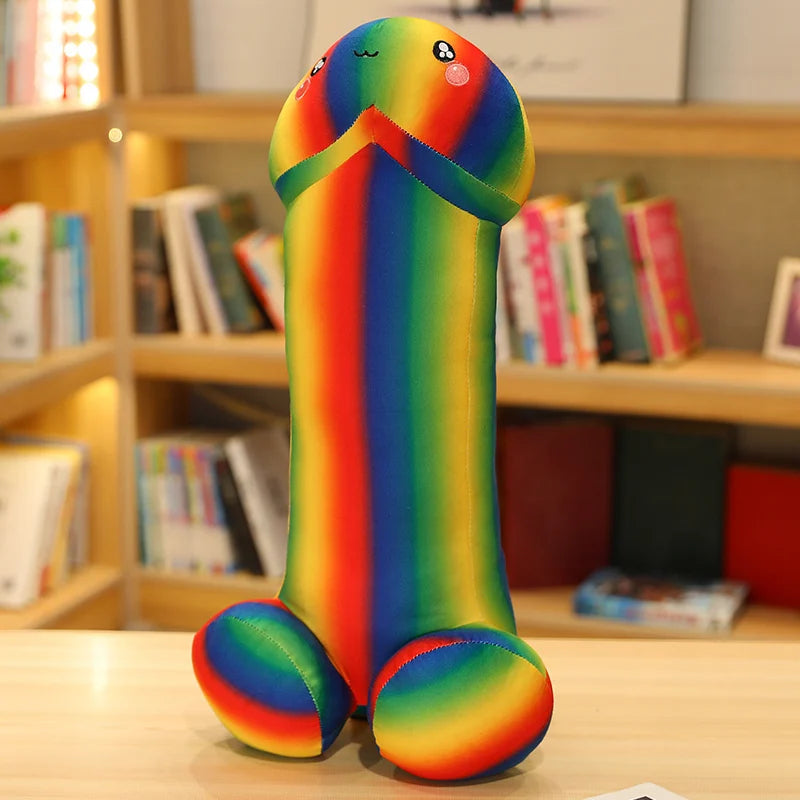 Rainbow Penis Plush Pillow Dick Plushie