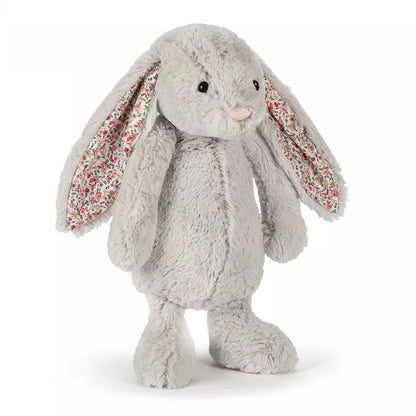 Bunny Rabbit with Colorful Floral Ears & Paws 9.8" Plushie