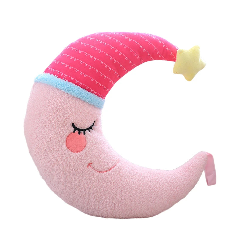 Sleeping Crescent Moon with Star Hat Plushie