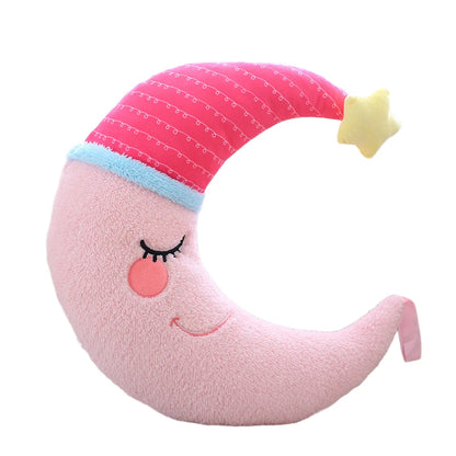 Sleeping Crescent Moon with Star Hat Plushie