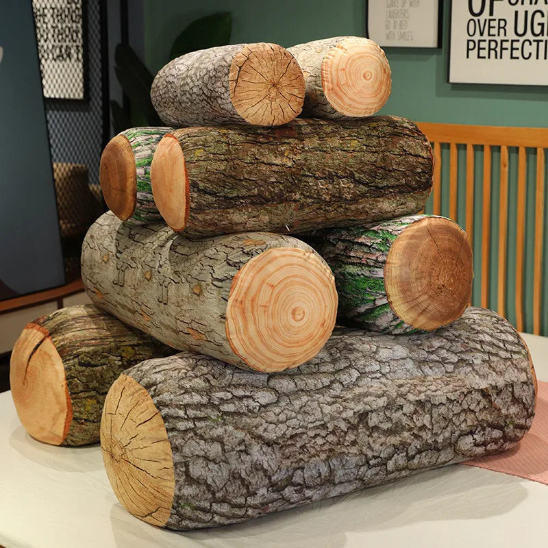 Red Maple Tree Wooden Log Plush