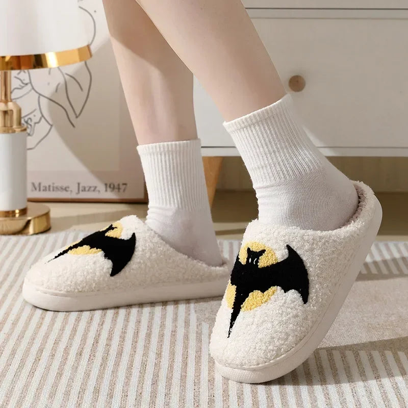 Bat Moon Plush Slippers