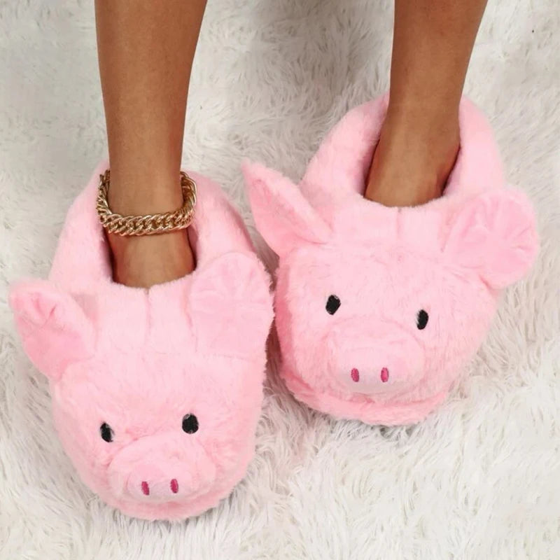 Pig Plush Slippers