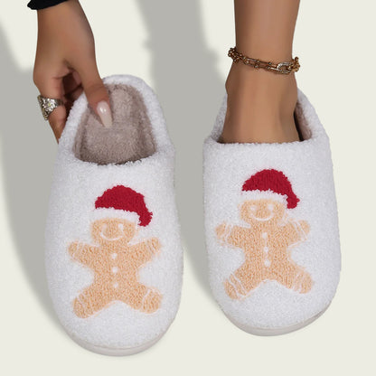 Gingerbread Man Plush Slippers