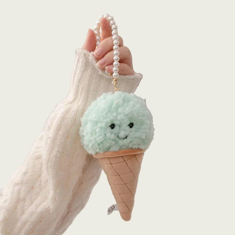 Matcha Ice Cream Cone Keychain